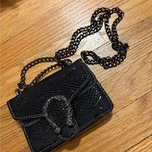 Source Unknown Black Textured Crossbody Bag